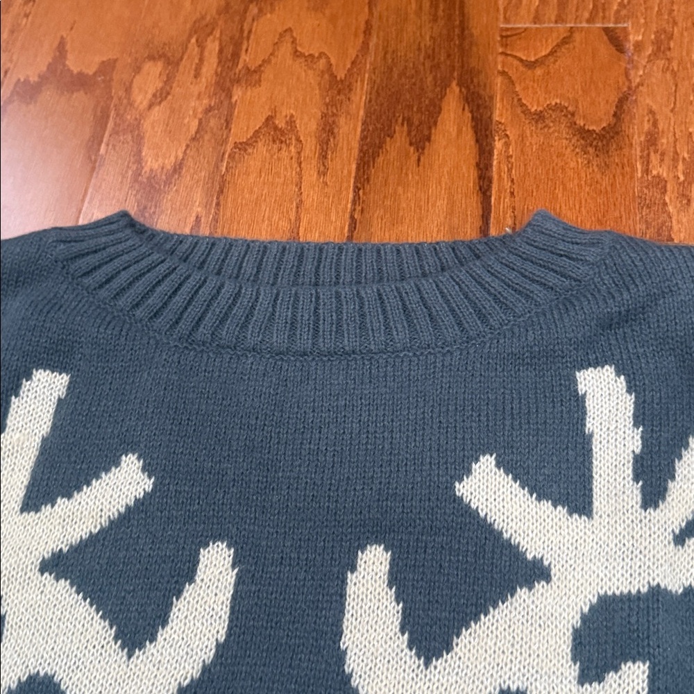 Red nosed Reindeer Christmas Sweater Glistening Antlers - Picture 11 of 15